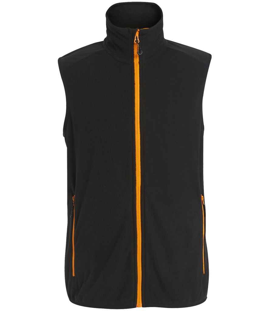 Regatta Navigate Fleece Bodywarmer | Black/Orange Pop - Regatta Professional Gilet - Lancashire Teamwear