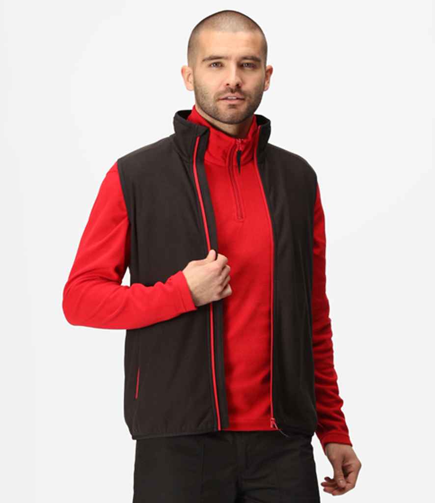 Regatta Navigate Fleece Bodywarmer | Black/Classic Red - Regatta Professional Gilet - Lancashire Teamwear