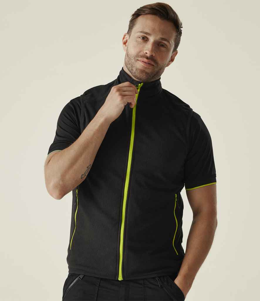 Regatta Navigate Fleece Bodywarmer | Black/Lime Green - Regatta Professional Gilet - Lancashire Teamwear