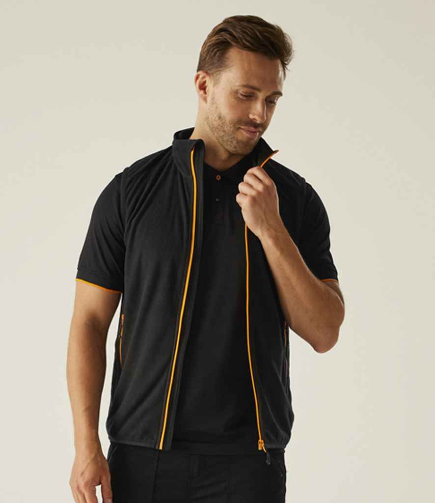 Regatta Navigate Fleece Bodywarmer | Black/Orange Pop - Regatta Professional Gilet - Lancashire Teamwear