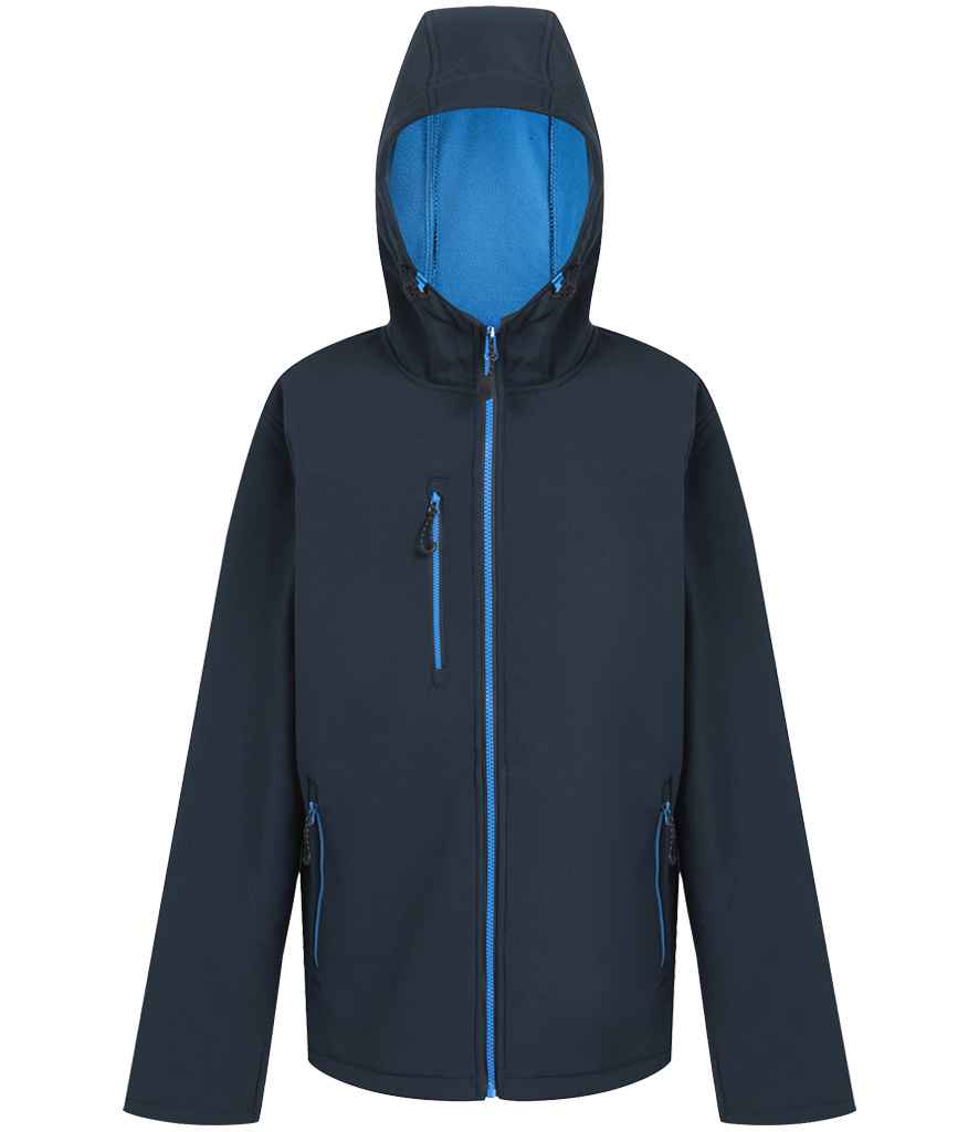 Regatta Navigate Two Layer Hooded Soft Shell Jacket | Navy/French Blue - Regatta Professional - Lancashire Teamwear