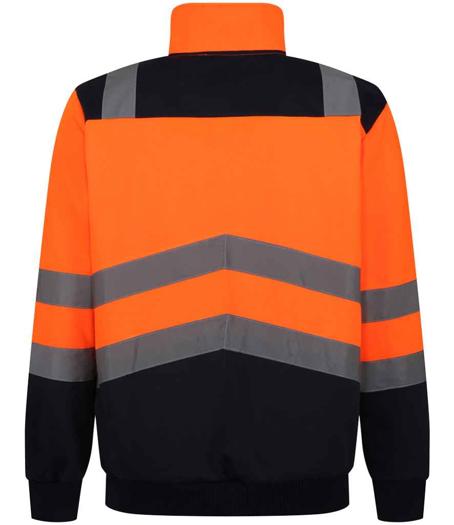 Regatta High Visibility Pro 1/4 Zip Sweatshirt | Orange/Navy - Lancashire Teamwear