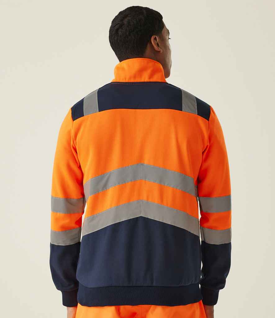 Regatta High Visibility Pro 1/4 Zip Sweatshirt | Orange/Navy - Lancashire Teamwear