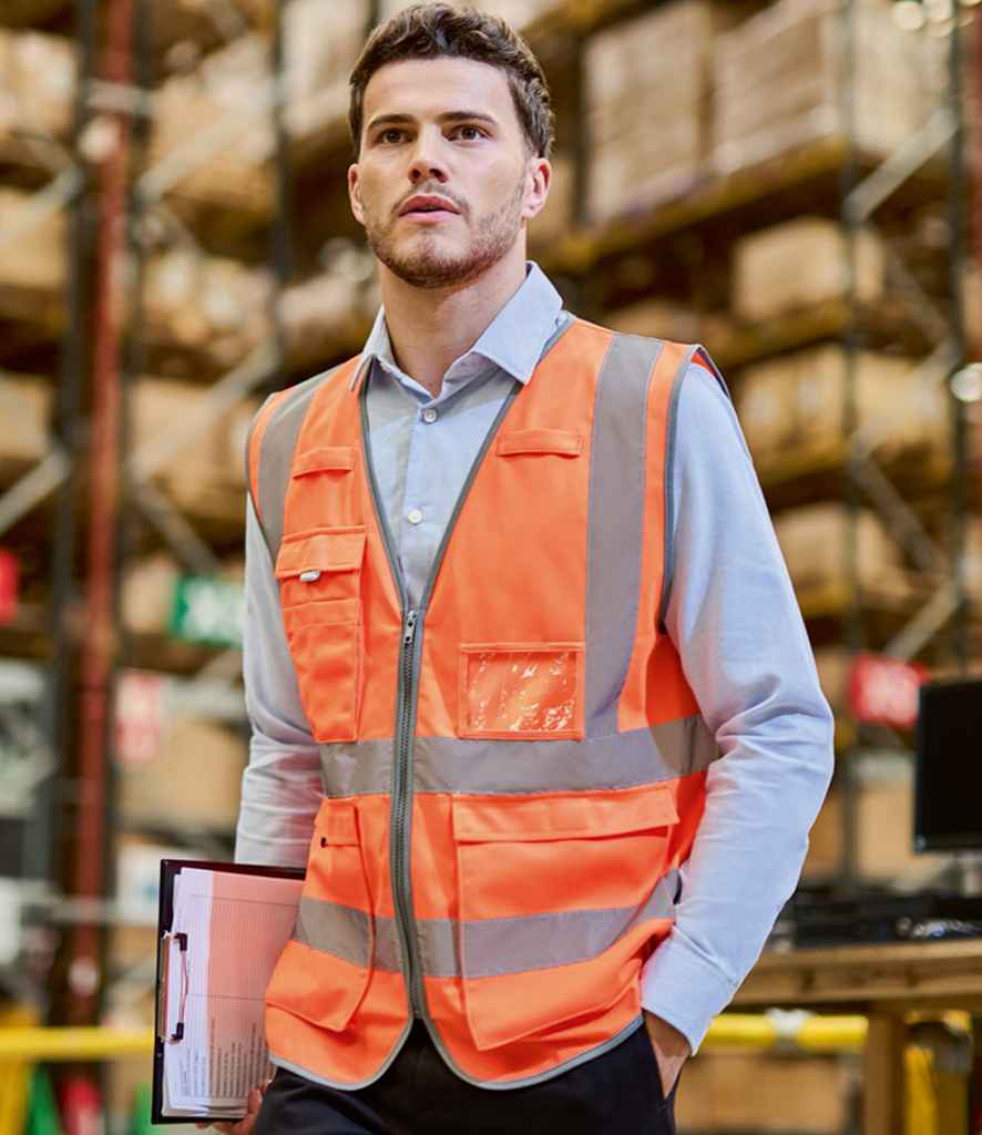 Regatta High Visibility Pro Executive Vest | Orange Waistcoat - Lancashire Teamwear