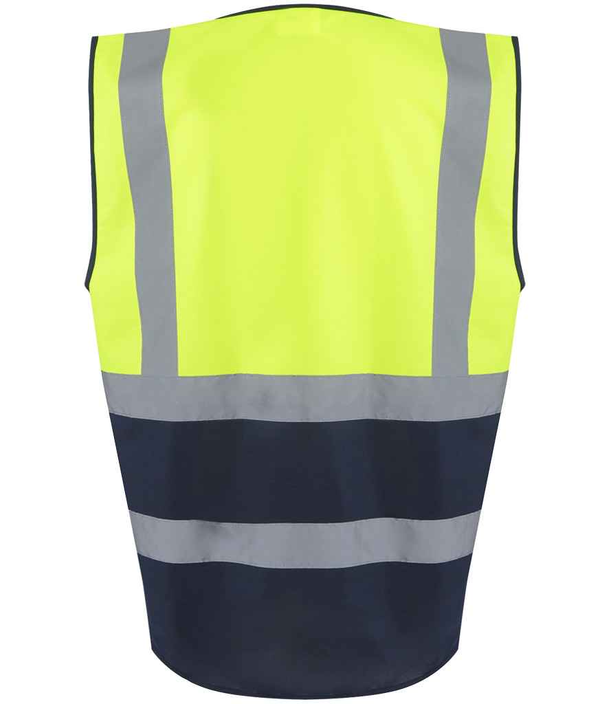 Regatta High Visibility Pro Executive Vest | Yellow/Navy Waistcoat - Lancashire Teamwear