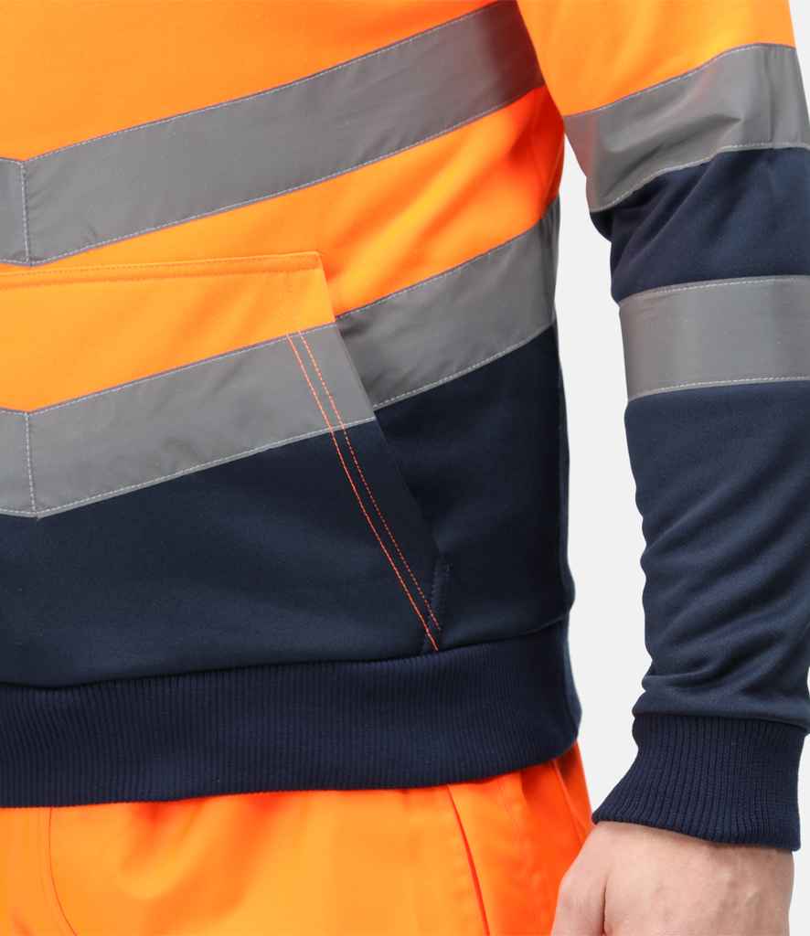 Regatta High Visibility Pro Overhead Hoodie | Orange/Navy - Lancashire Teamwear