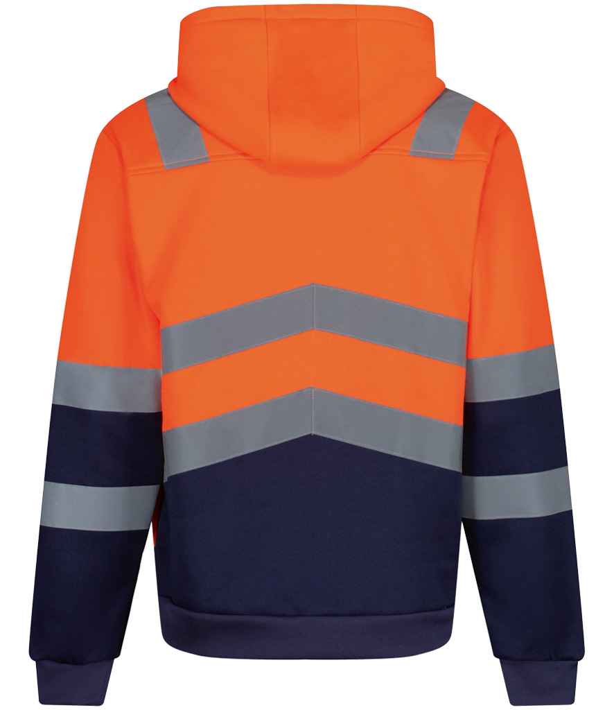 Regatta High Visibility Pro Full Zip Hoodie | Orange/Navy - Lancashire Teamwear