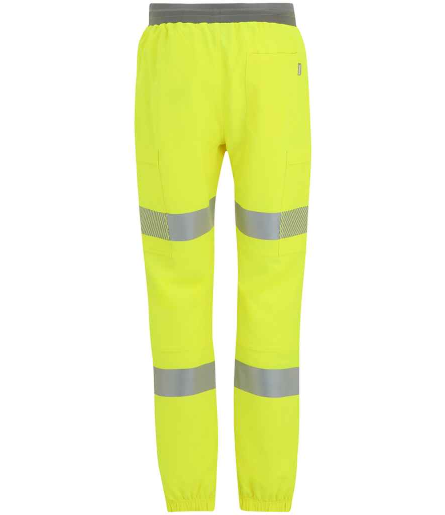 Regatta High Visibility Prolite Stretch Jog Pants | Yellow Trousers - Lancashire Teamwear