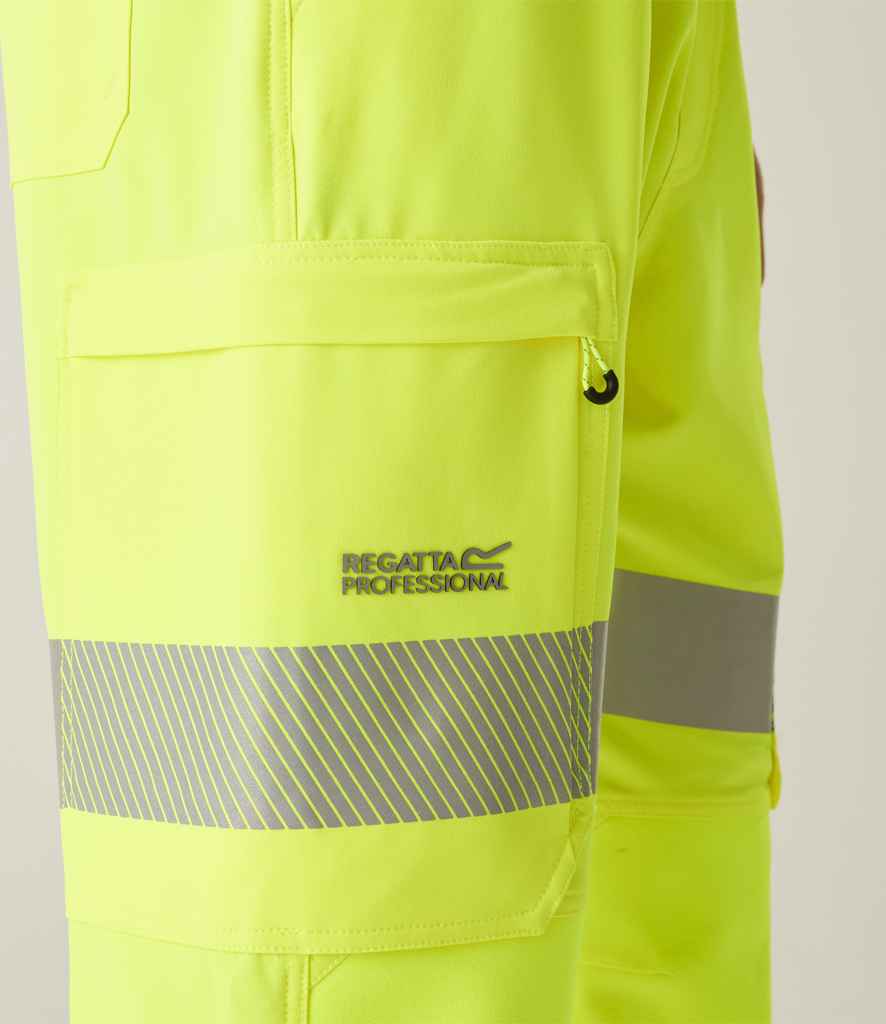 Regatta High Visibility Prolite Stretch Jog Pants | Yellow Trousers - Lancashire Teamwear