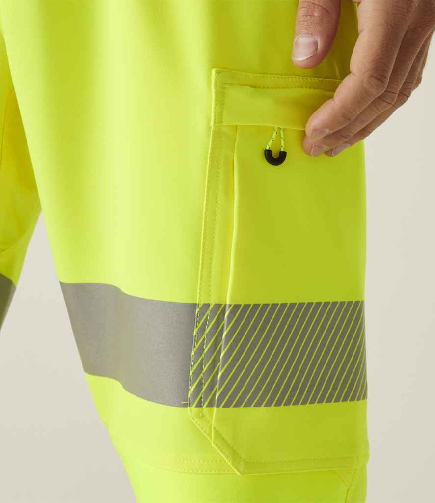 Regatta High Visibility Prolite Stretch Jog Pants | Yellow Trousers - Lancashire Teamwear