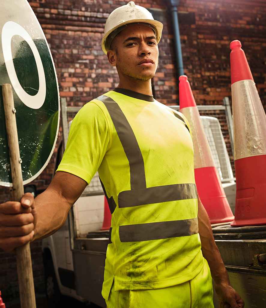 Regatta High Visibility Pro Contract T-Shirt | Yellow - Lancashire Teamwear