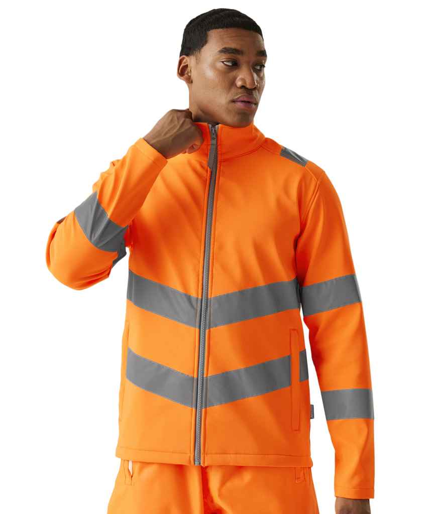 Regatta High Visibility Pro Contract Ablaze Soft Shell Jacket | Orange - Lancashire Teamwear
