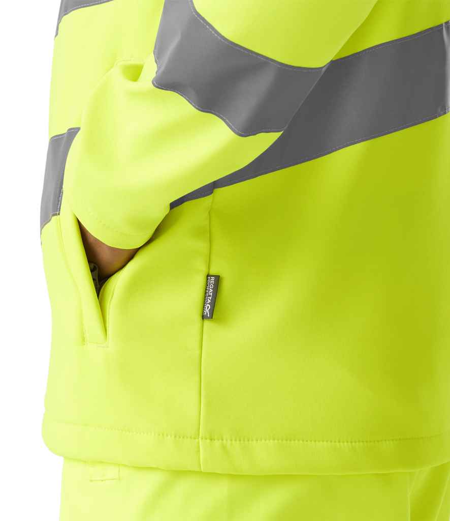 Regatta High Visibility Pro Contract Ablaze Soft Shell Jacket | Yellow - Lancashire Teamwear