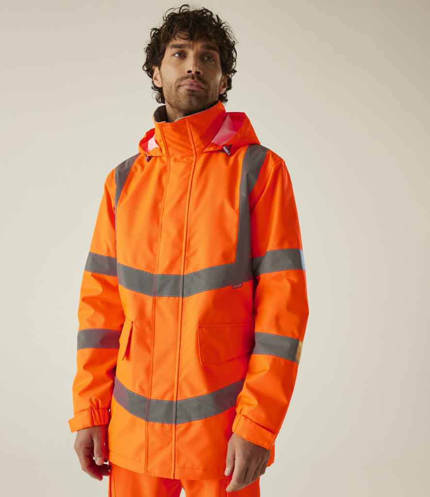 Regatta High Visibility Pro Contract Dover Parka | Orange Jacket - Lancashire Teamwear