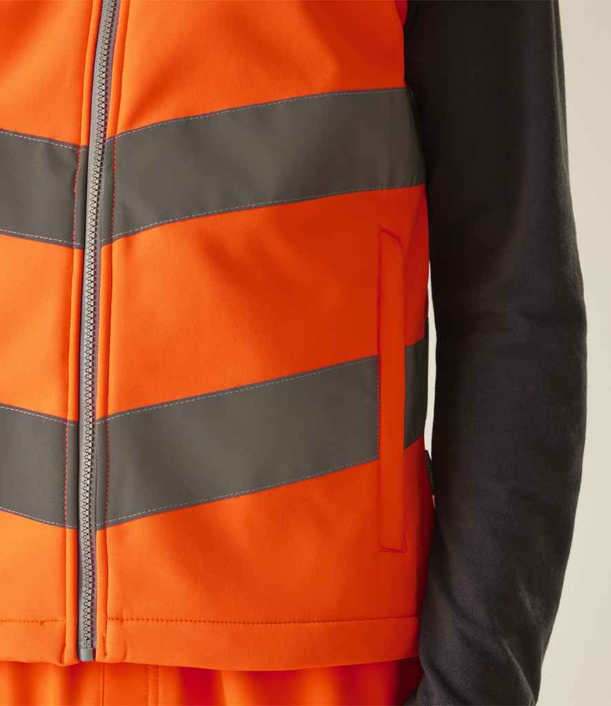 Regatta High Visibility Pro Contract Ablaze Soft Shell Bodywarmer | Orange Gilet - Lancashire Teamwear