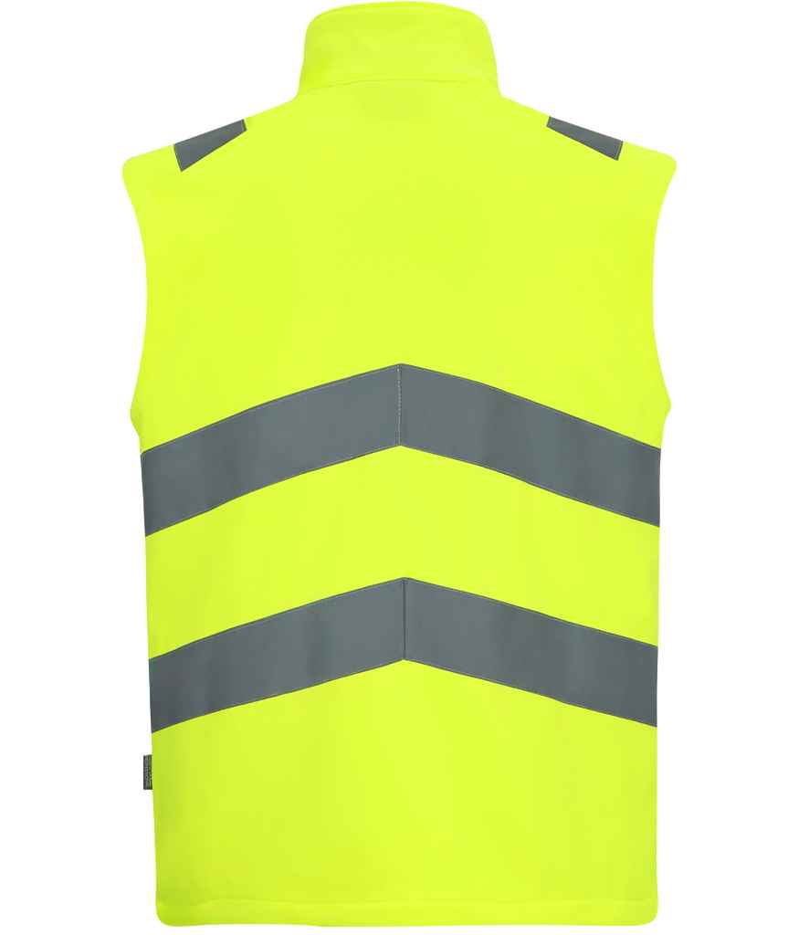 Regatta High Visibility Pro Contract Ablaze Soft Shell Bodywarmer | Yellow Gilet - Lancashire Teamwear