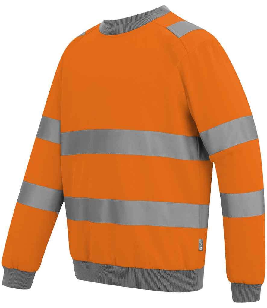 Regatta High Visibility Pro Contract Crew Neck Sweatshirt | Orange - Lancashire Teamwear
