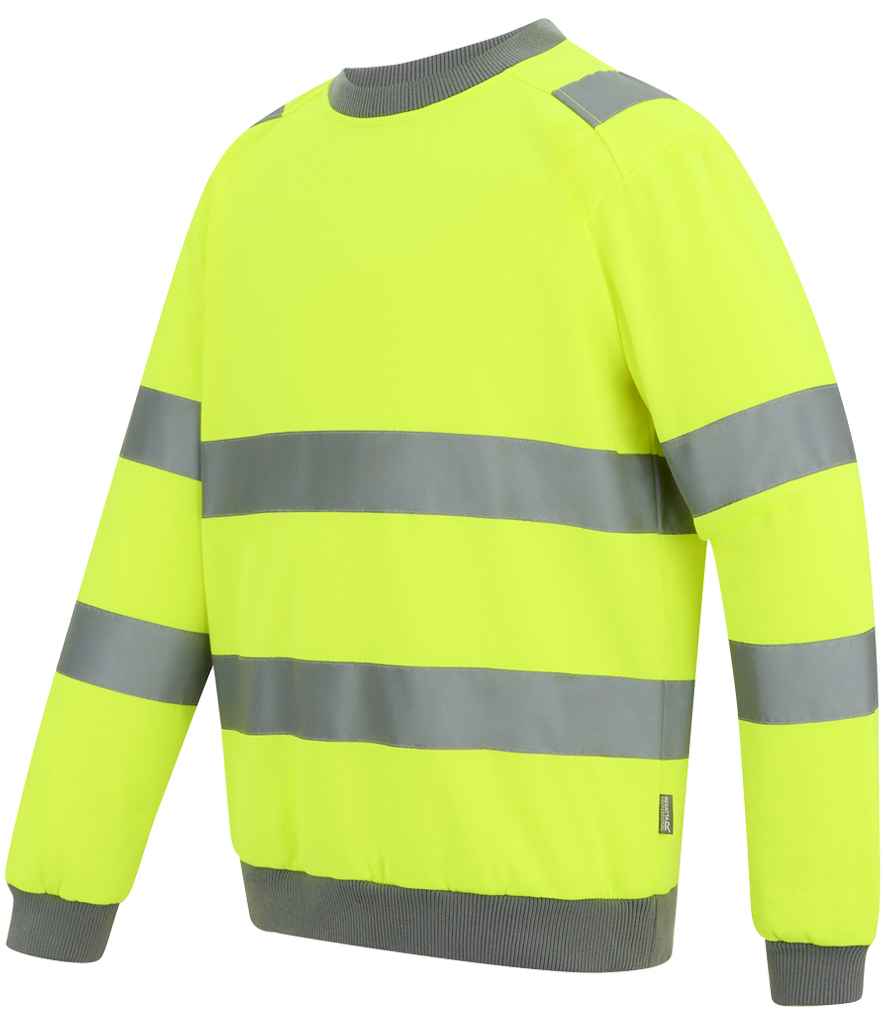 Regatta High Visibility Pro Contract Crew Neck Sweatshirt | Yellow - Lancashire Teamwear