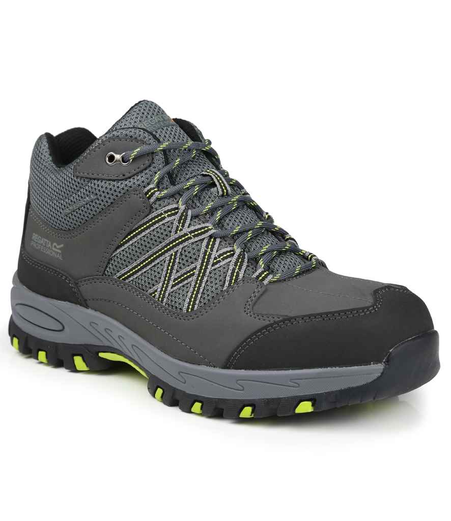Regatta Safety Footwear Sandstone SB Safety Hikers Briar/Lime Punch