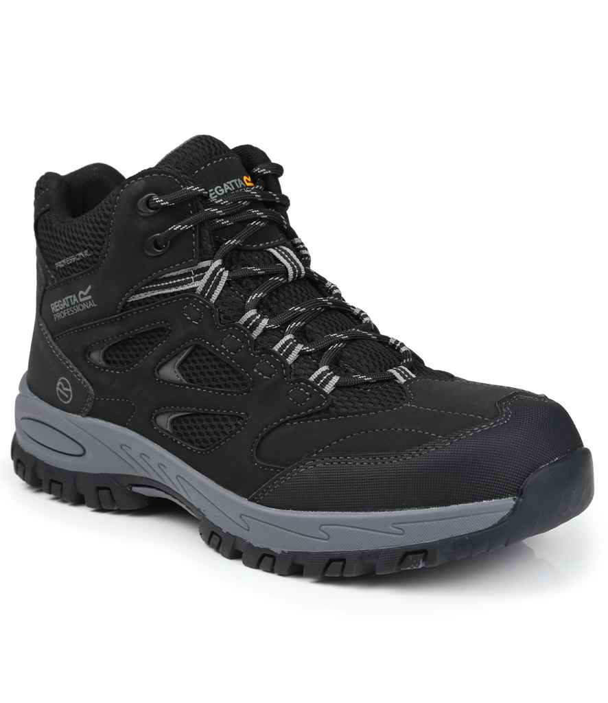 Regatta Safety Footwear Mudstone S1P Safety Hikers Black/Granite