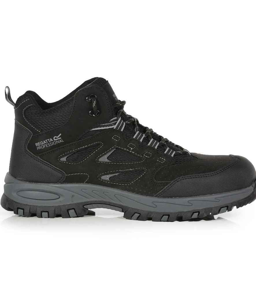 Regatta Safety Footwear Mudstone S1P Safety Hikers | Black/Granite - Lancashire Teamwear
