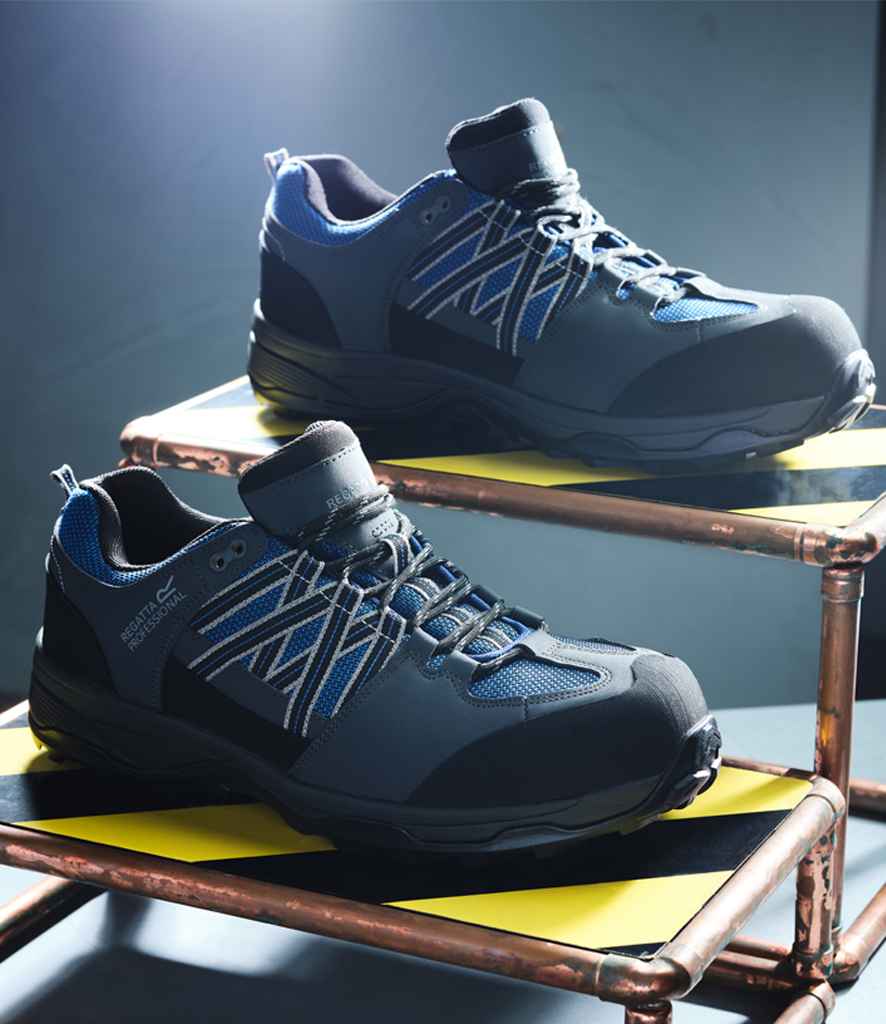 Regatta Safety Footwear Clayton S3 Safety Trainers | Black/Briar - Lancashire Teamwear