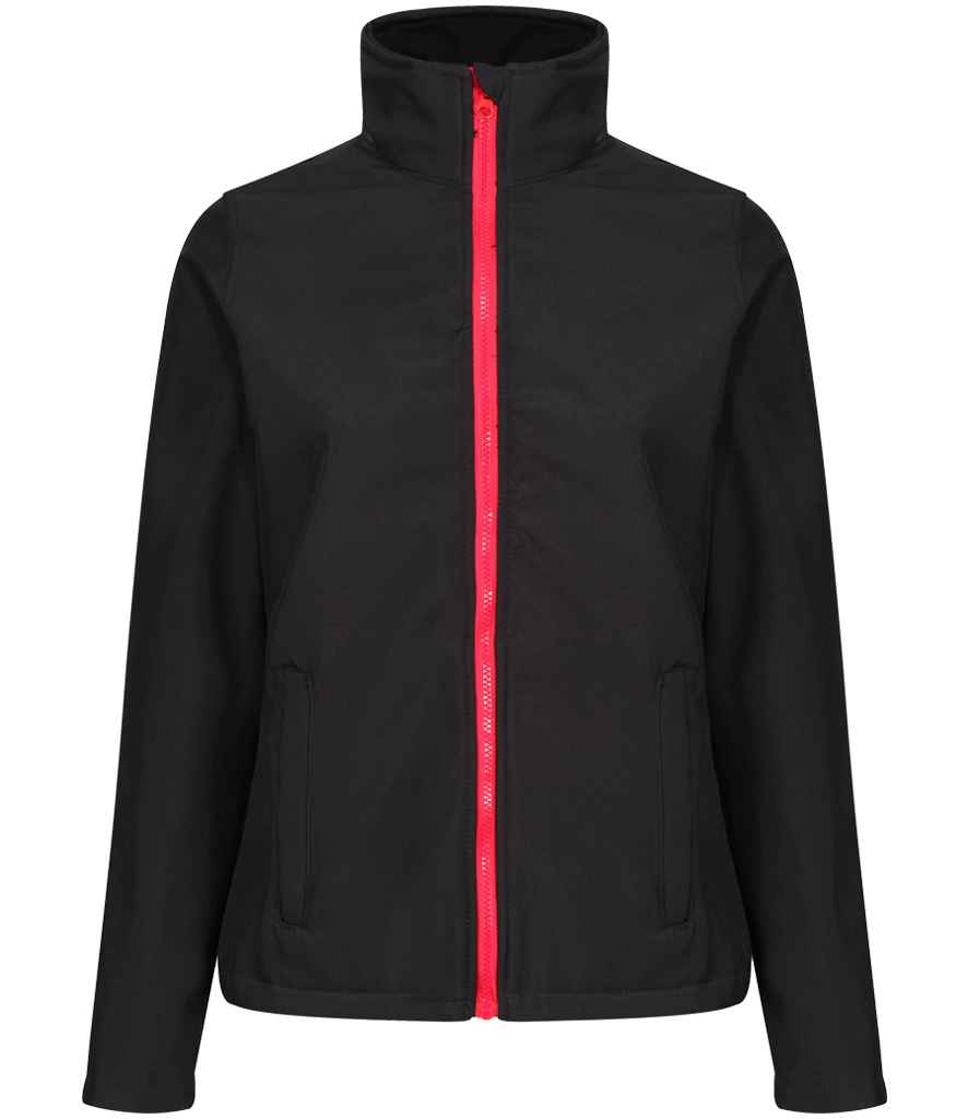 Regatta Ladies Ablaze Printable Soft Shell Jacket Black/Classic Red