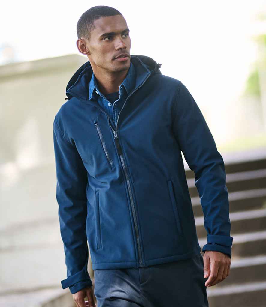 Regatta Venturer Three Layer Hooded Soft Shell Jacket | Navy/Navy - Regatta Professional - Lancashire Teamwear