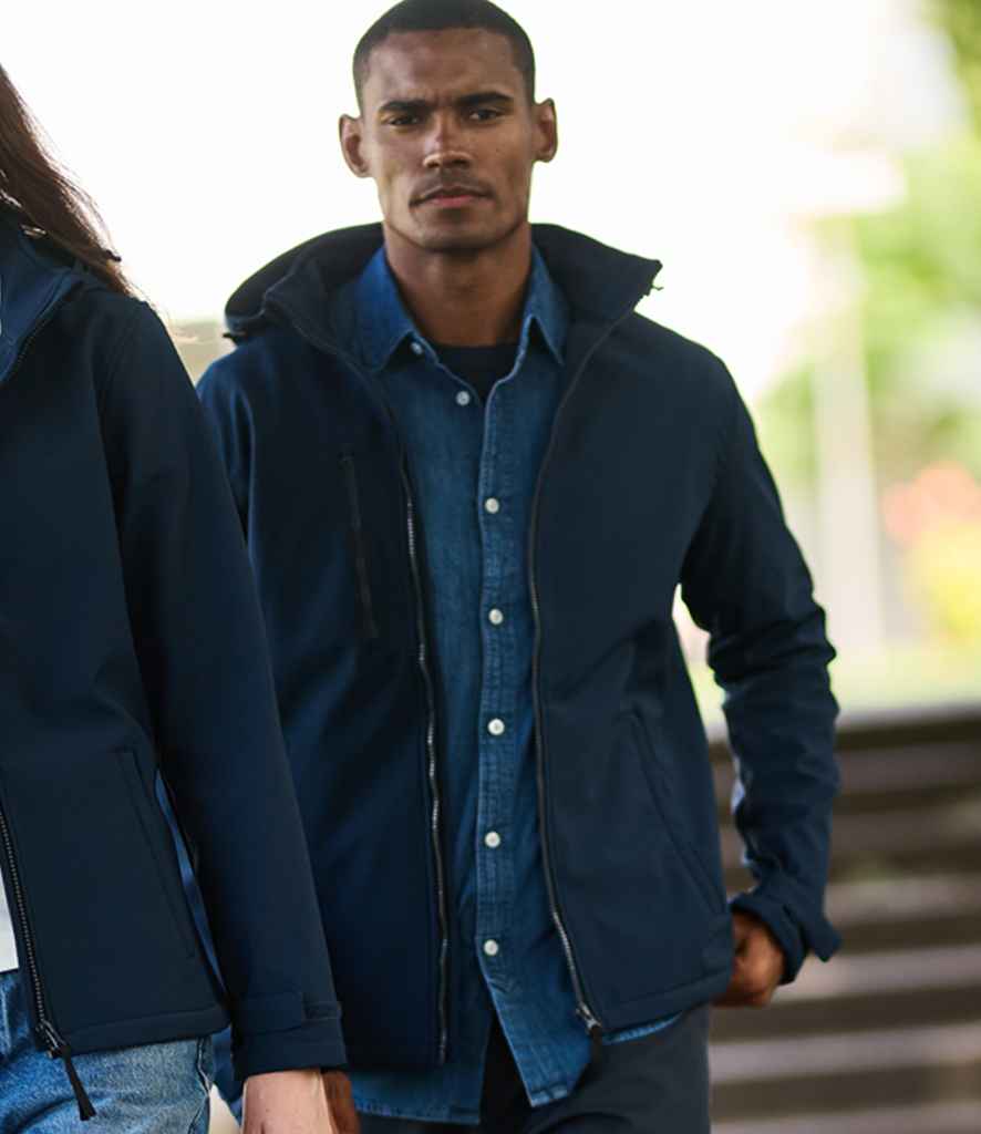 Regatta Venturer Three Layer Hooded Soft Shell Jacket | Navy/Navy - Regatta Professional - Lancashire Teamwear