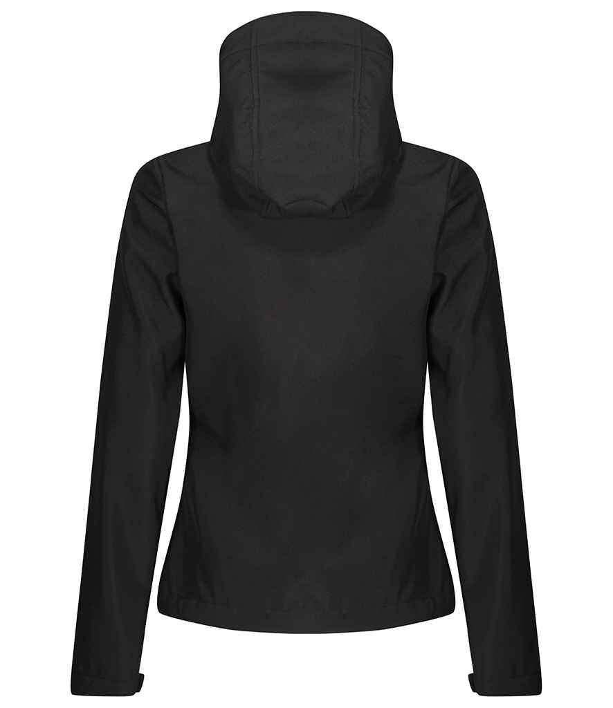 Regatta Ladies Venturer Three Layer Hooded Soft Shell Jacket | Black/Black - Regatta Professional - Lancashire Teamwear