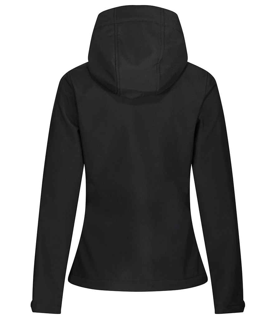 Regatta Ladies Venturer Three Layer Hooded Soft Shell Jacket | Black/Classic Red - Regatta Professional - Lancashire Teamwear
