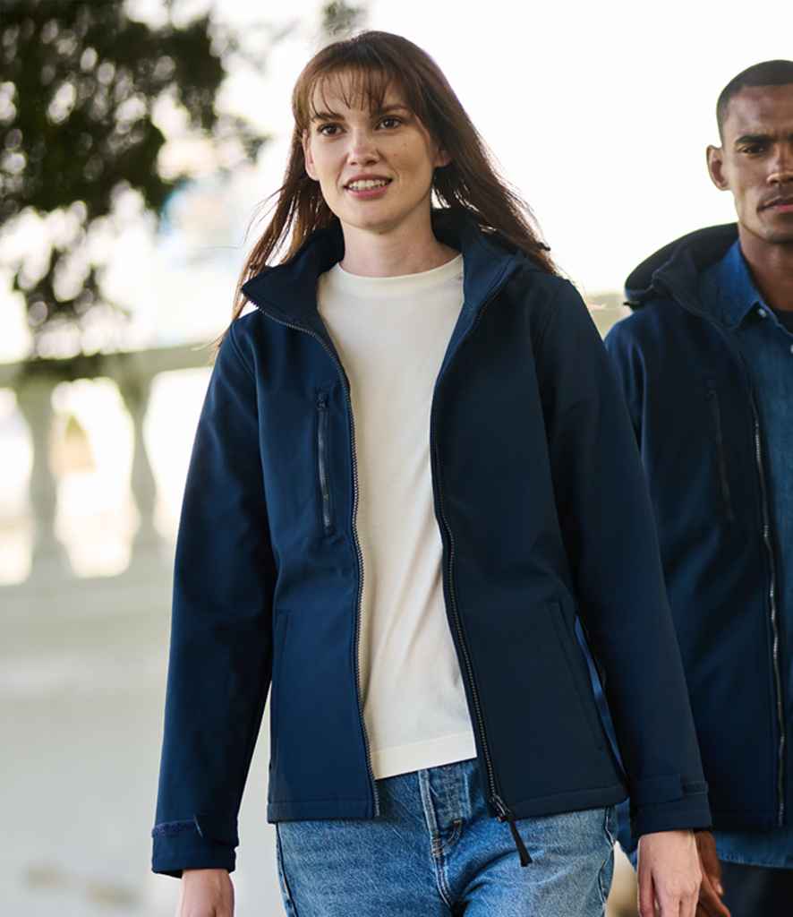 Regatta Ladies Venturer Three Layer Hooded Soft Shell Jacket | Navy/Navy - Regatta Professional - Lancashire Teamwear