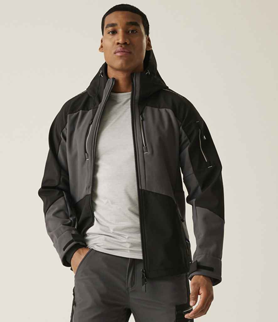 Regatta 4TEX Stretch Three Layer Soft Shell Jacket | Slate Grey/Black - Regatta Professional - Lancashire Teamwear