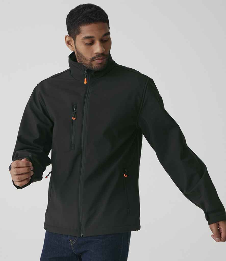 Regatta Thermogen Powercell 5000 Heated Soft Shell Jacket | Black/Magma Orange - Regatta Professional - Lancashire Teamwear