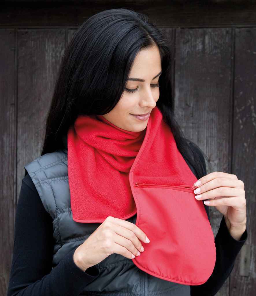 Result Polartherm™ Scarf with Zip Pocket | Red - Result Winter Essentials - Lancashire Teamwear