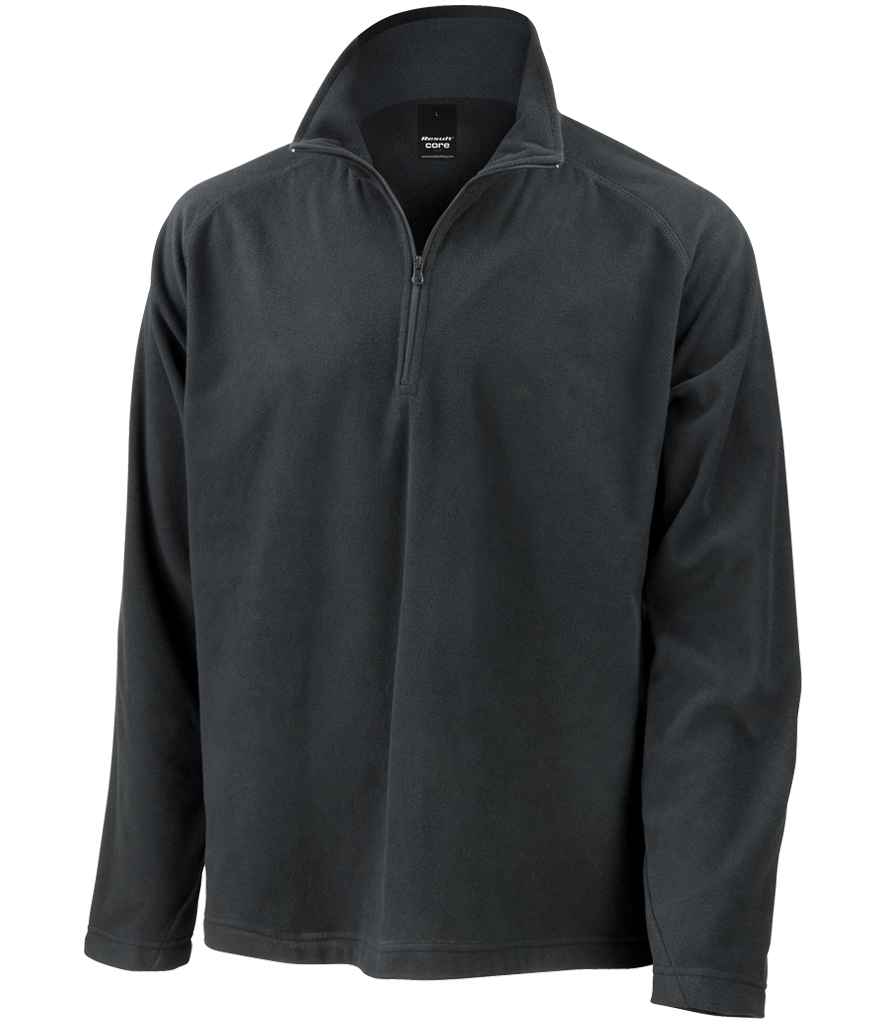 Result Core Zip Neck Micro Fleece | Black - Lancashire Teamwear
