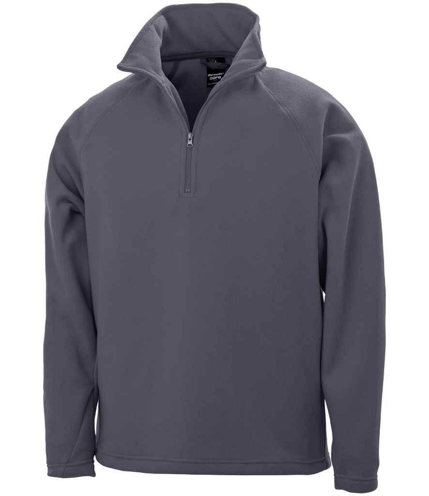 Result Core Zip Neck Micro Fleece Charcoal