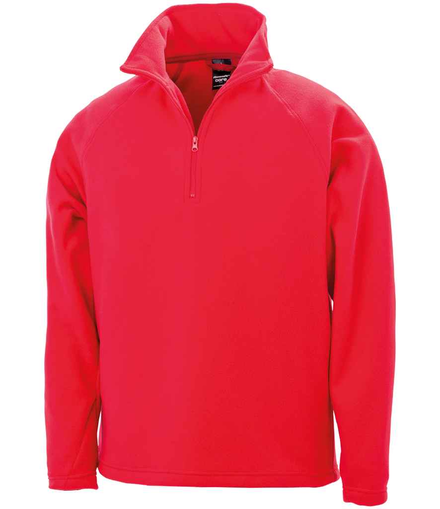 Result Core Zip Neck Micro Fleece Red