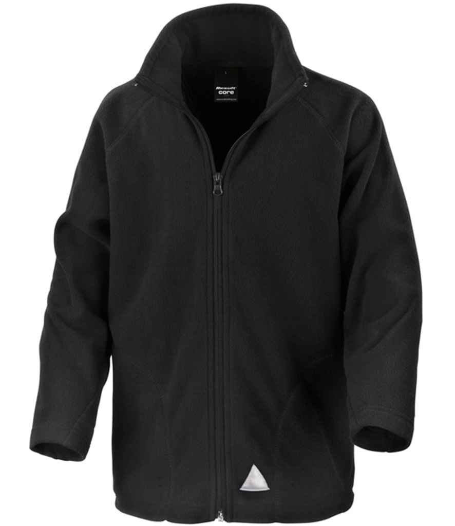Result Core Kids/Youths Micro Fleece Jacket Black