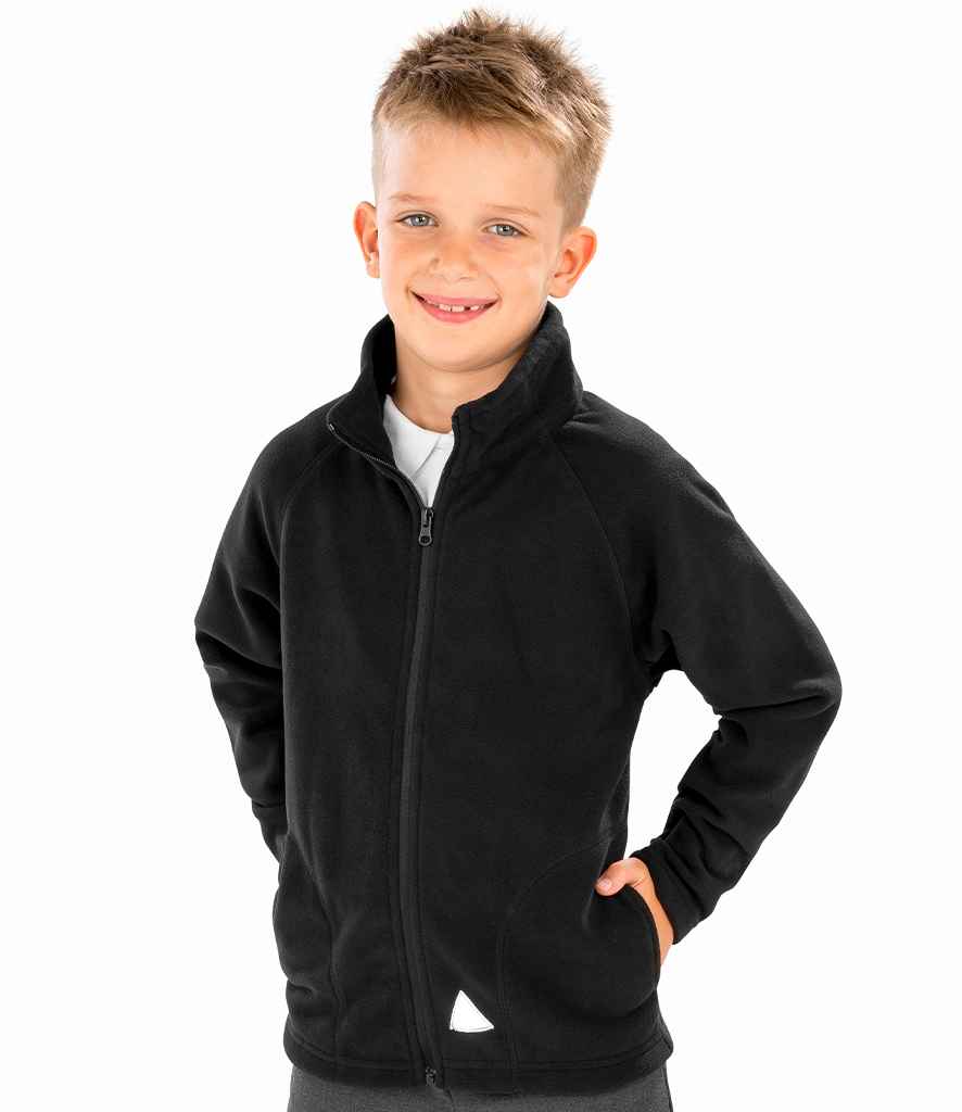 Result Core Kids/Youths Micro Fleece Jacket | Black - Lancashire Teamwear