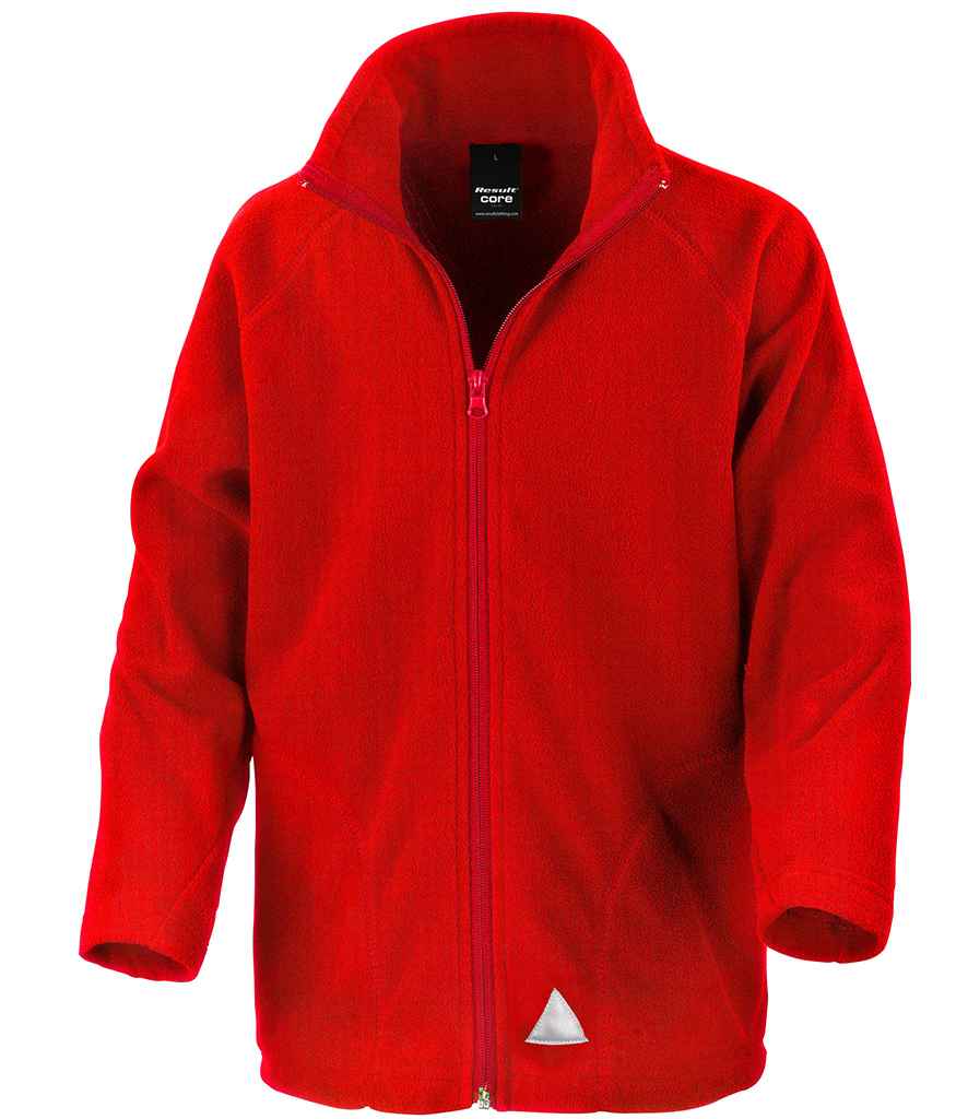Result Core Kids/Youths Micro Fleece Jacket | Red - Lancashire Teamwear