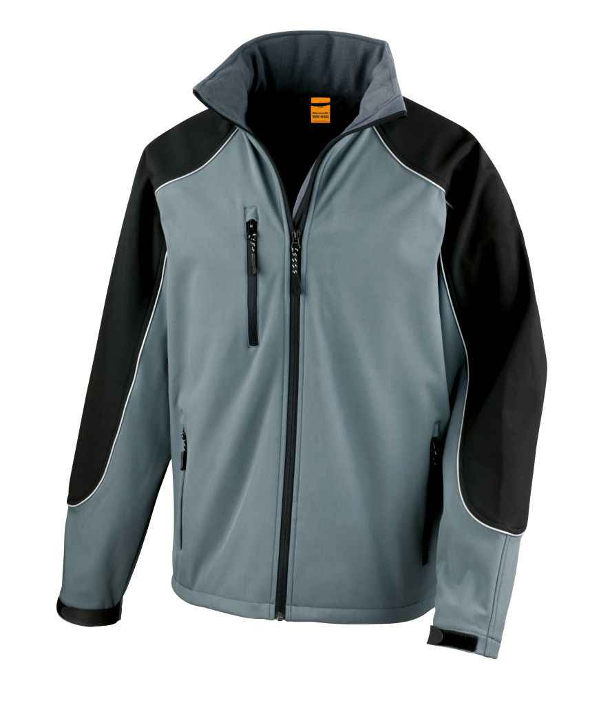 Result Work-Guard Hooded Soft Shell Jacket Grey/Black