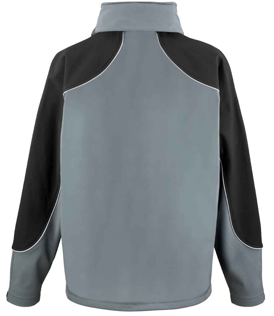 Result Work-Guard Hooded Soft Shell Jacket | Grey/Black - Lancashire Teamwear