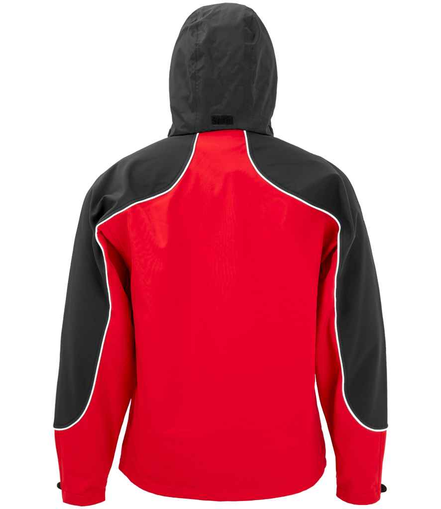 Result Work-Guard Hooded Soft Shell Jacket | Red/Black - Lancashire Teamwear