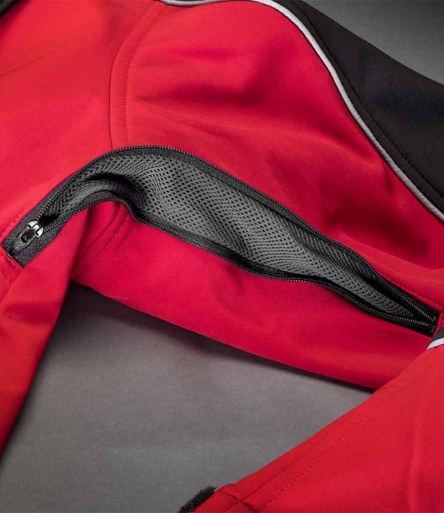 Result Work-Guard Hooded Soft Shell Jacket | Red/Black - Lancashire Teamwear