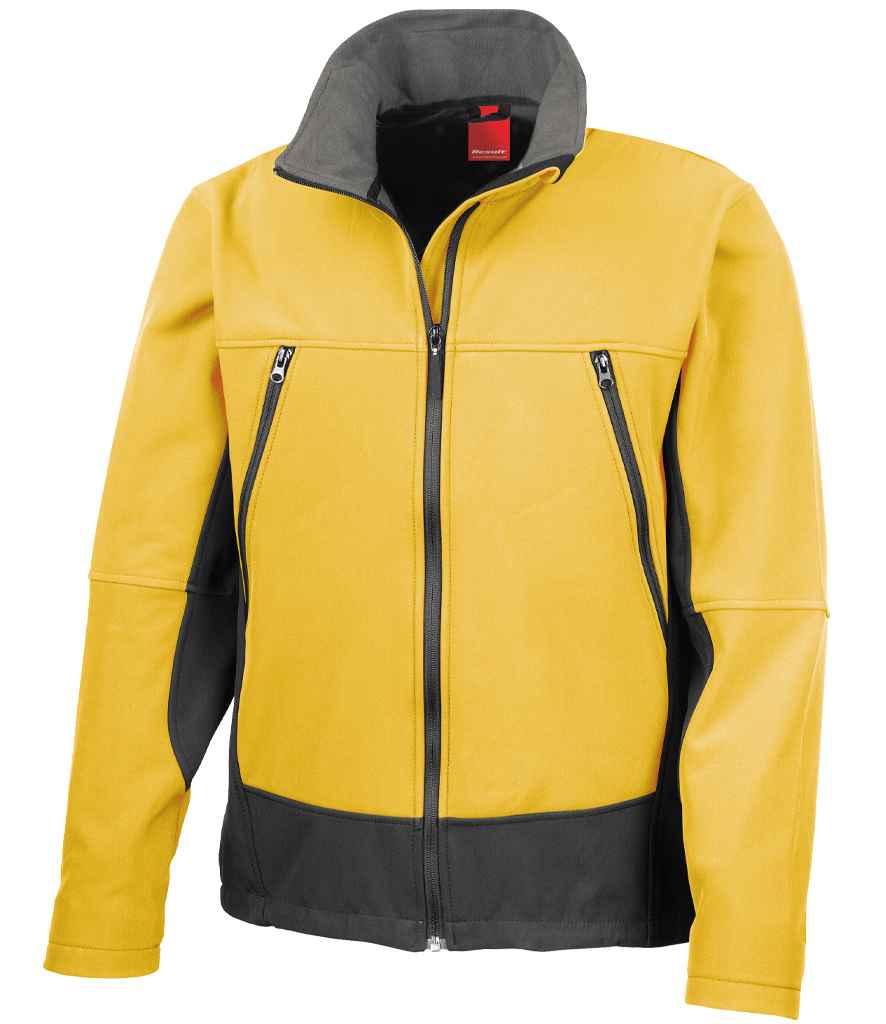 Result Soft Shell Activity Jacket | Sport Yellow - Lancashire Teamwear