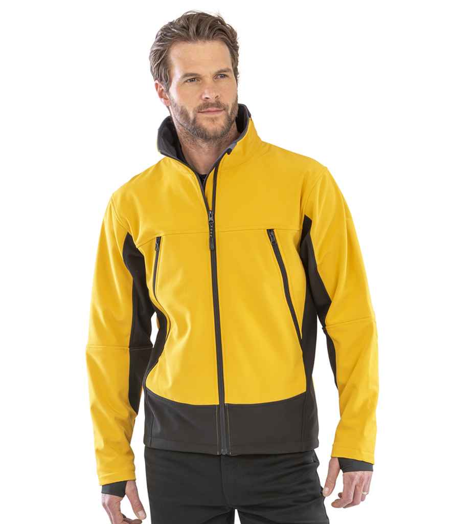 Result Soft Shell Activity Jacket | Sport Yellow - Lancashire Teamwear