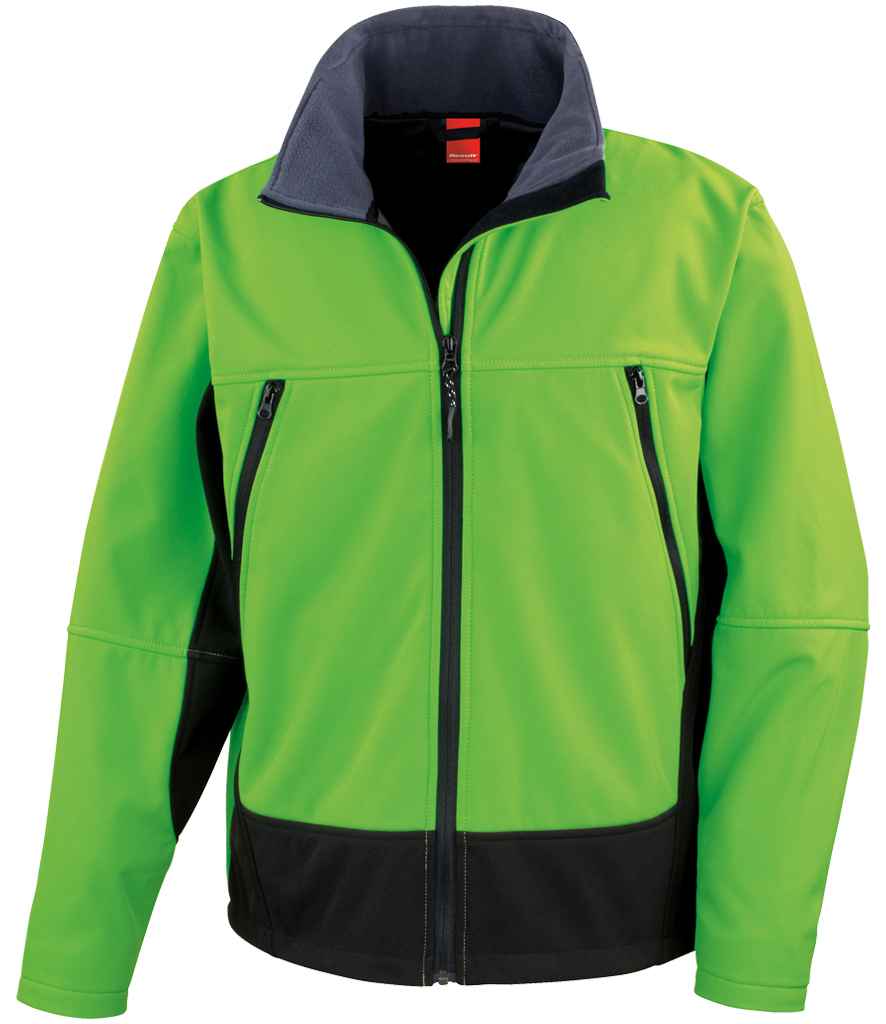 Result Soft Shell Activity Jacket | Vivid Green - Lancashire Teamwear