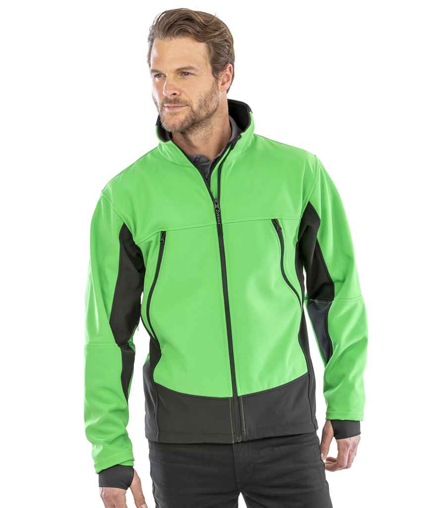 Result Soft Shell Activity Jacket | Vivid Green - Lancashire Teamwear