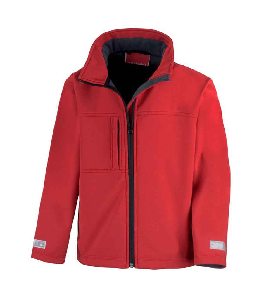 Result Kids Classic Soft Shell Jacket | Red - Lancashire Teamwear